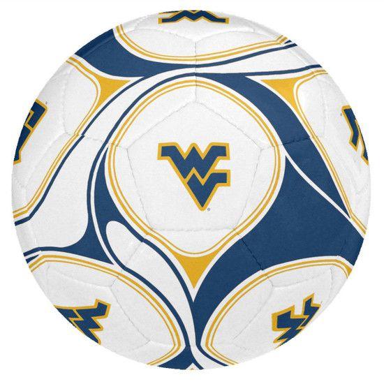 WV Logo - WVU Gold and Blue WV Logo Soccer Ball