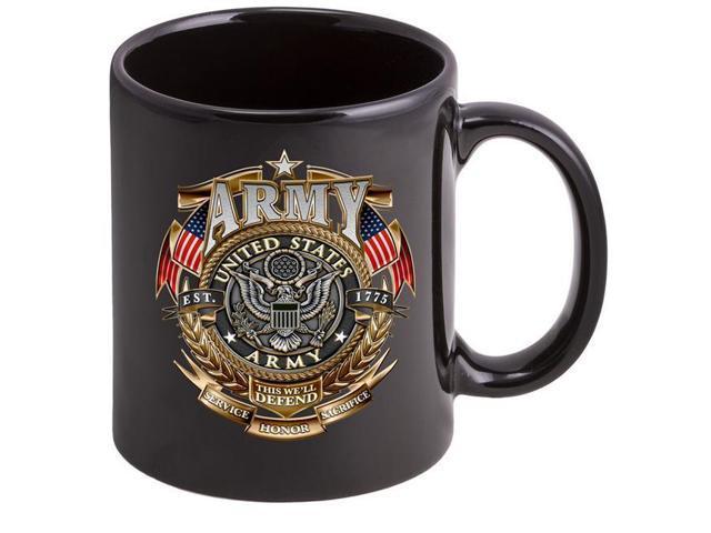 Black and Gold Shield Logo - Erazor Bits MM148 CM10oz 006 10 Oz Coffee Cup With Army Men