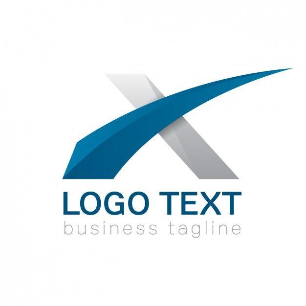 Blue X Logo - Letter x logo, blue and gray colors Vector | Free Download