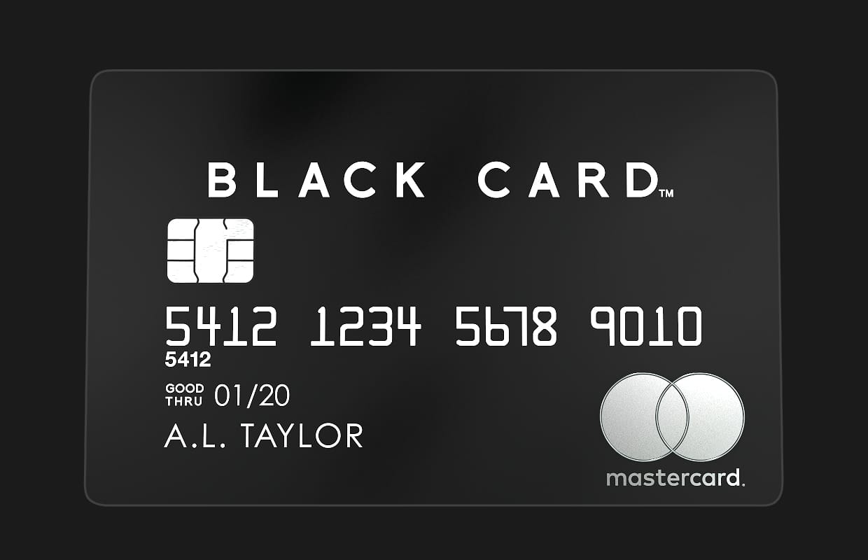 Black X Black E Logo - Mastercard Black Card