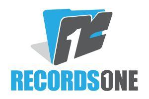 Gray and Blue Logo - RecordsOne, a leader in structured-data healthcare solutions