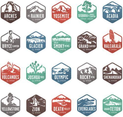 Us National Parks Logo - national park logos. R E F : art deco. National parks, Logo design