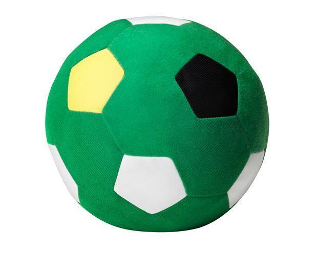 Green Ball Logo - IKEA Soccer Ball Children Physical Stuffed Soccer Green Ball Soft ...