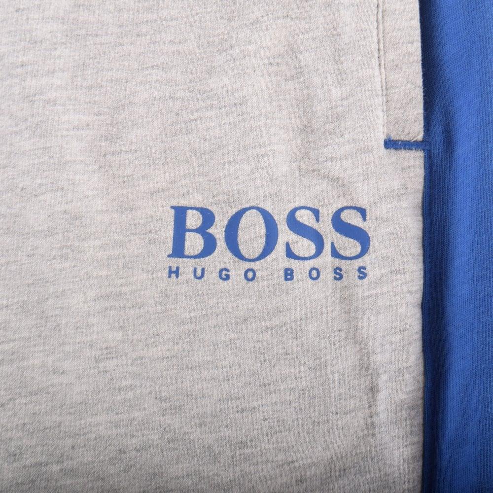 Gray and Blue Logo - HUGO BOSS Grey/Blue Logo Shorts - Men from Brother2Brother UK