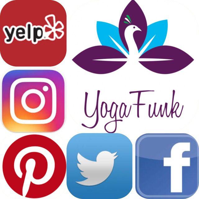 Twitter Facebook Yelp Logo - YogaFunk. Yoga, Facebook