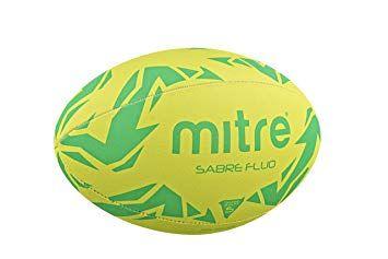 Green Ball Logo - Mitre Sabre Rugby Training Ball, Yellow (Fluorescence Yellow/Green ...
