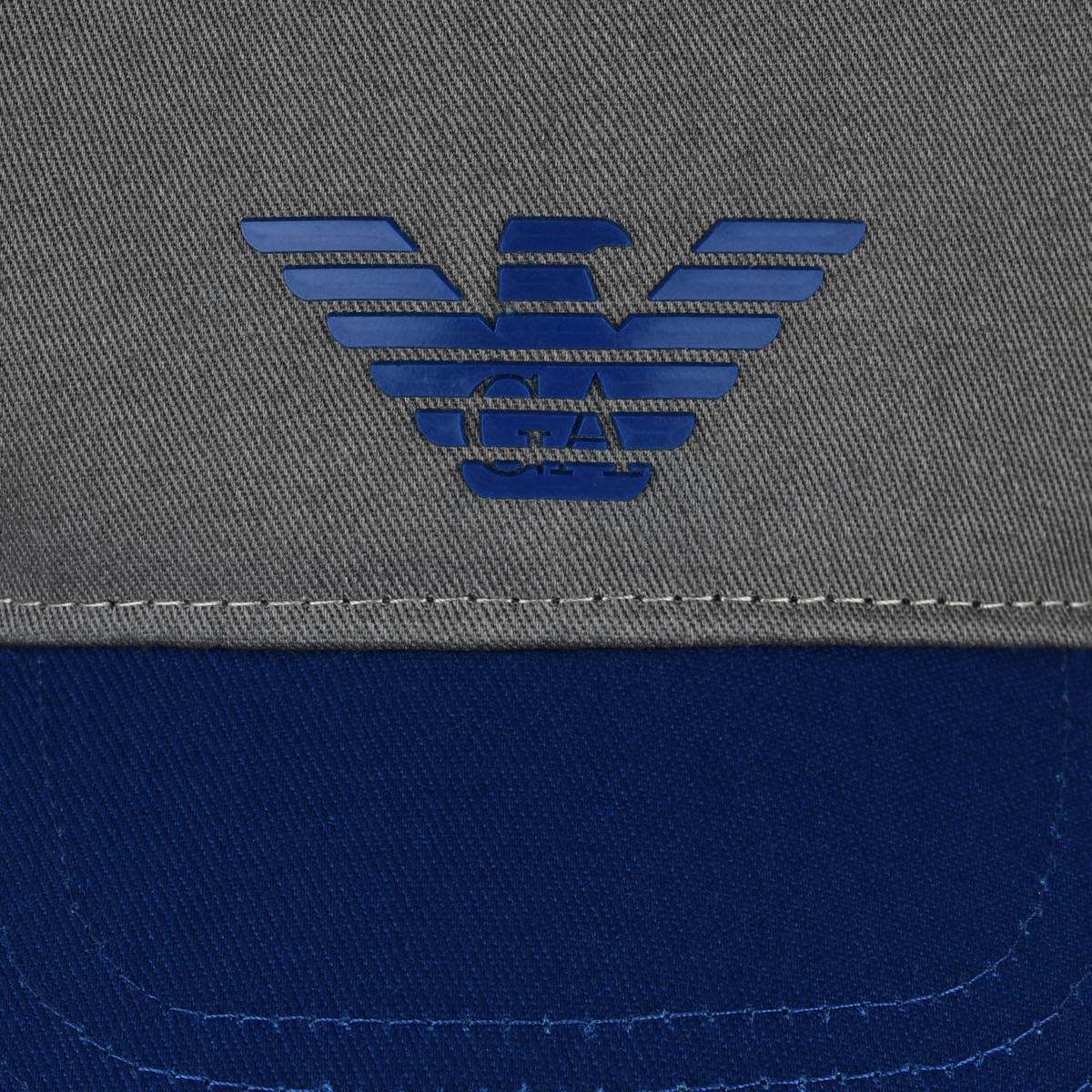 Gray and Blue Logo - Armani Boys Dark Grey & Blue Logo Baseball Cap