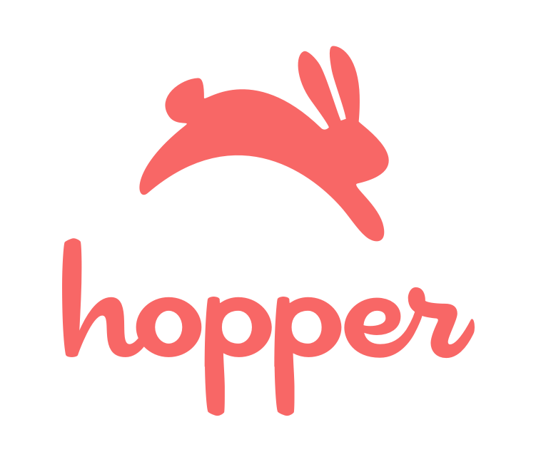 Hopper Logo - Hopper Logo Coral Vertical