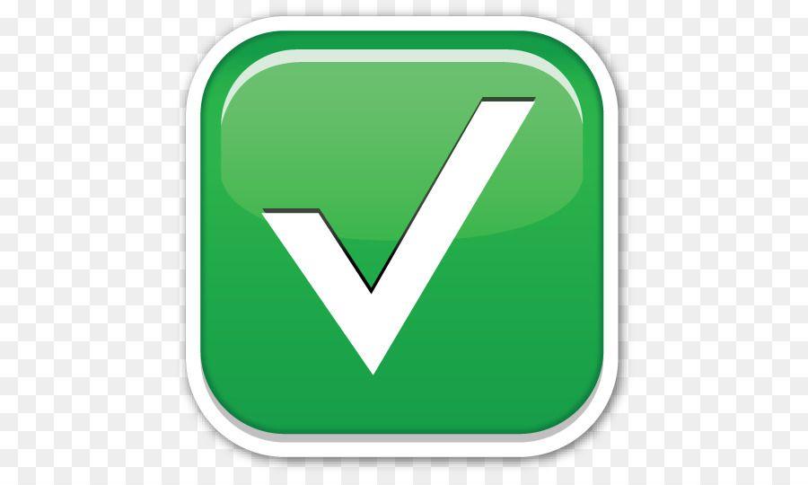 Emoji Brand Green Logo - Emoji Check mark Sticker Symbol iPhone skewer label
