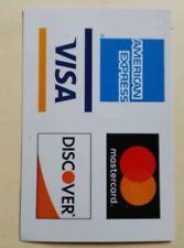 Visa MasterCard Discover Logo - Credit Card Logo Decal Vinyl Sticker MasterCard Discover Door