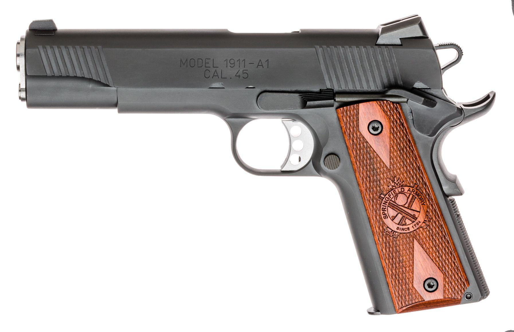 1911 Springfield Armory Logo - Loaded .45ACP Handgun. Top Custom Pistols