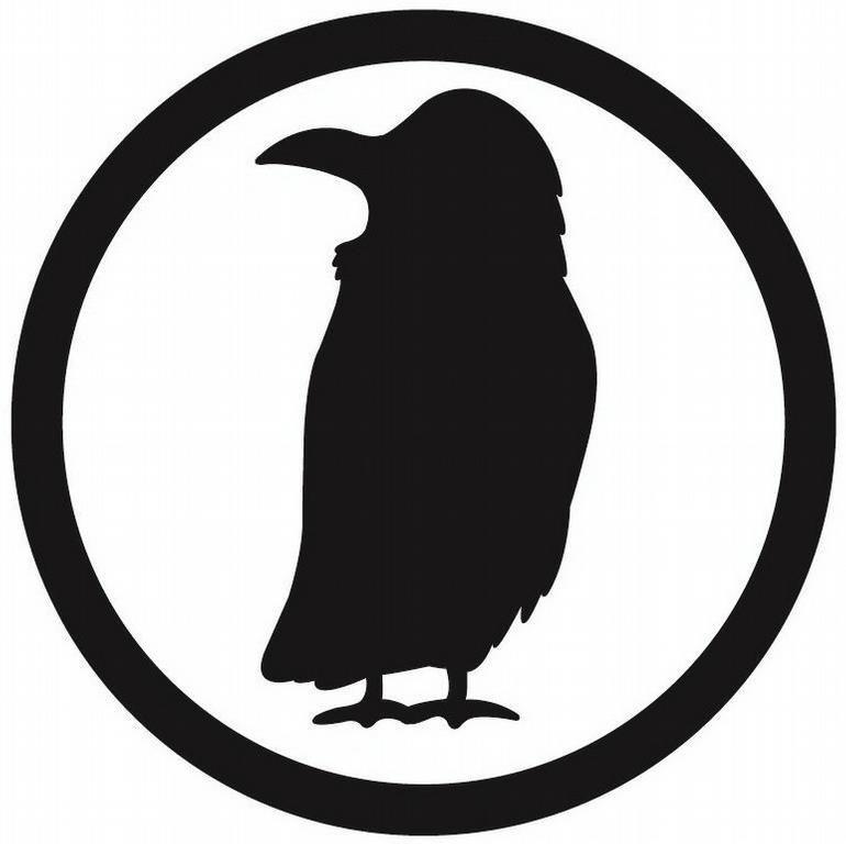 Black Bird in Circle Logo - Area Control