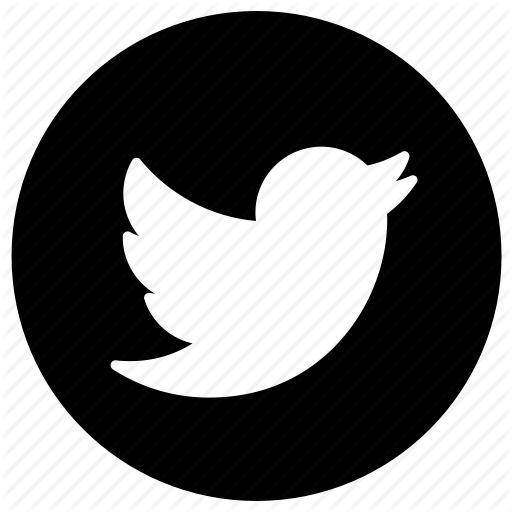 Black Bird in Circle Logo - White Circle Twitter Logo Png Images