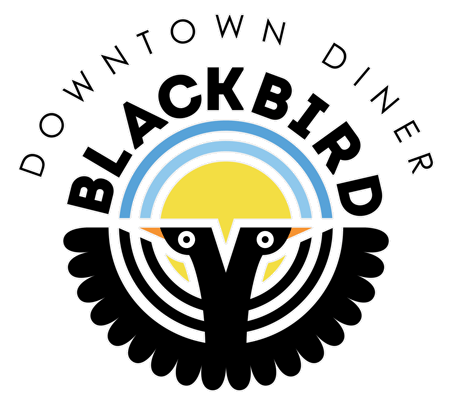 Black Bird in Circle Logo - Downtown Diner | Blackbird Downtown Diner