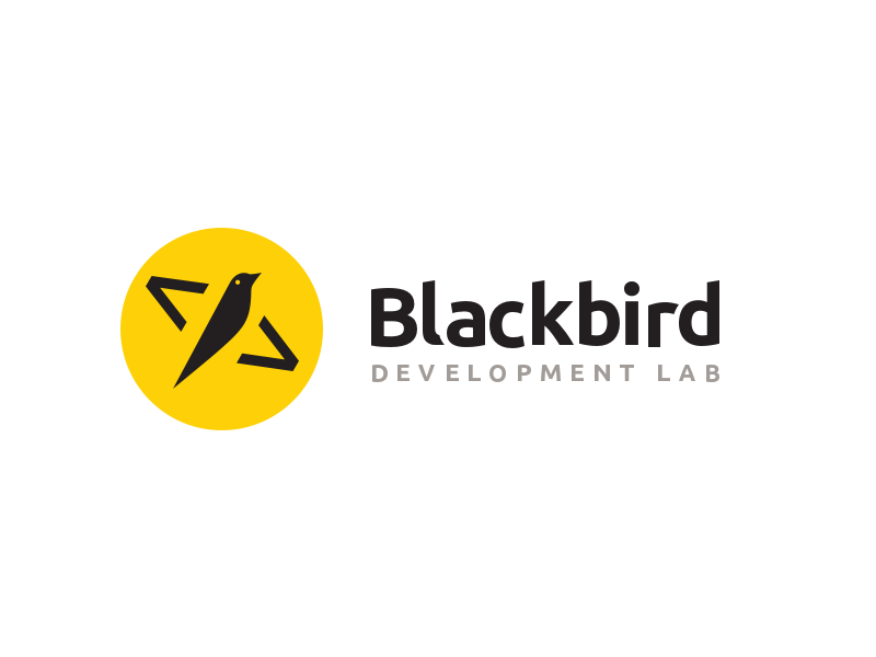 Black Bird in Circle Logo - Black bird dev logo