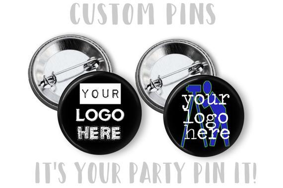 Pin Company Logo - Custom Logo Pins 2.25 inch pinback button pin badge Your | Etsy