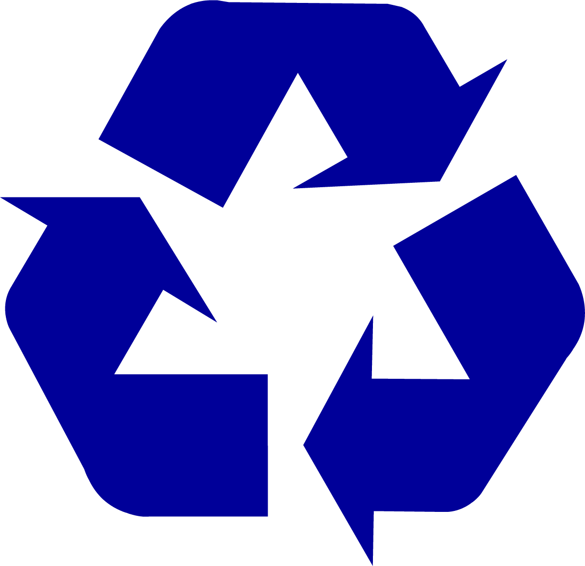 Dark Blue Arrow Logo - Recycling Symbol - Download the Original Recycle Logo