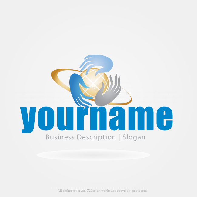 Hands-On Globe Company Logo - Online Logo Creator - Hands on Globe Logo Template | Amazing Globe ...