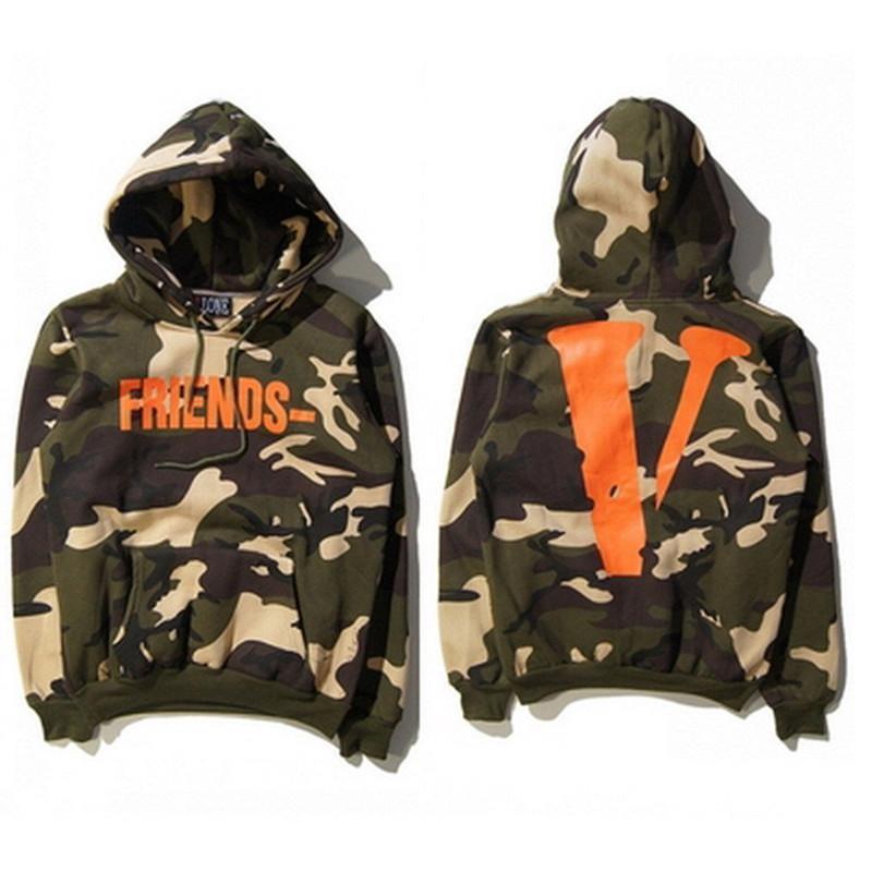 Camo Vlone Logo - FRIENDS Print VLONE Staple Reversible Hoodie Hoody Camouflage Virgil ...