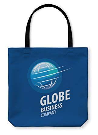Hands-On Globe Company Logo - Gear New Shoulder Tote Hand Bag, Earth Logo Template