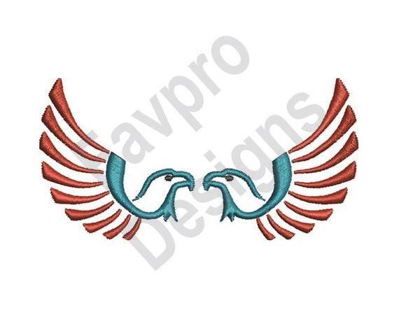 Two Eagles Logo - Two Eagles Machine Embroidery Design