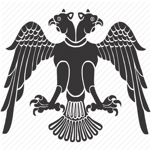 Two Eagles Logo - Arms, eagle, emblem, heads, two icon