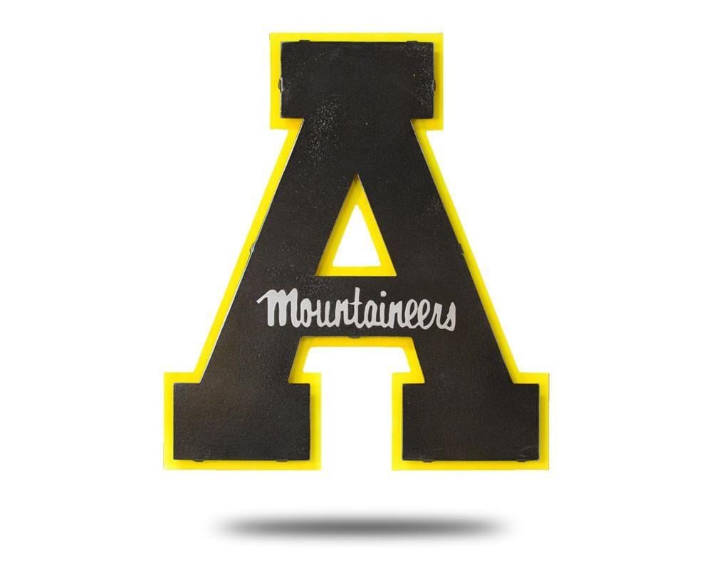 Appalachian State University Logo - Appalachian State University Logo 3D Vintage Metal Artwork - Hex ...
