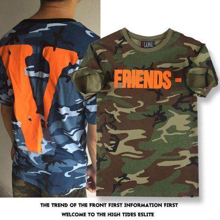 Camo Vlone Logo - Hotwon - NWT VLONE for Know Wave A $ AP Bari Virgil FRIENDS T-shirt ...