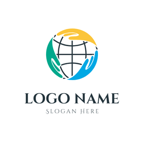 Hands-On Globe Company Logo - Free Non Profit Logo Designs. DesignEvo Logo Maker