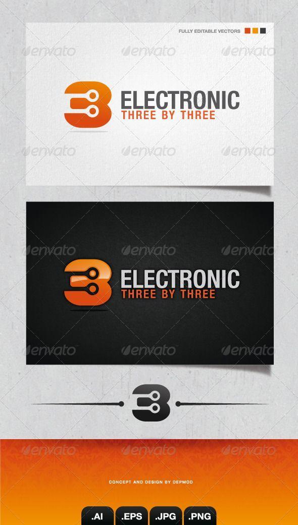 Three Orange Logo - Pin by LogoLoad on Number Logos | Logos, Logo design, Three logo