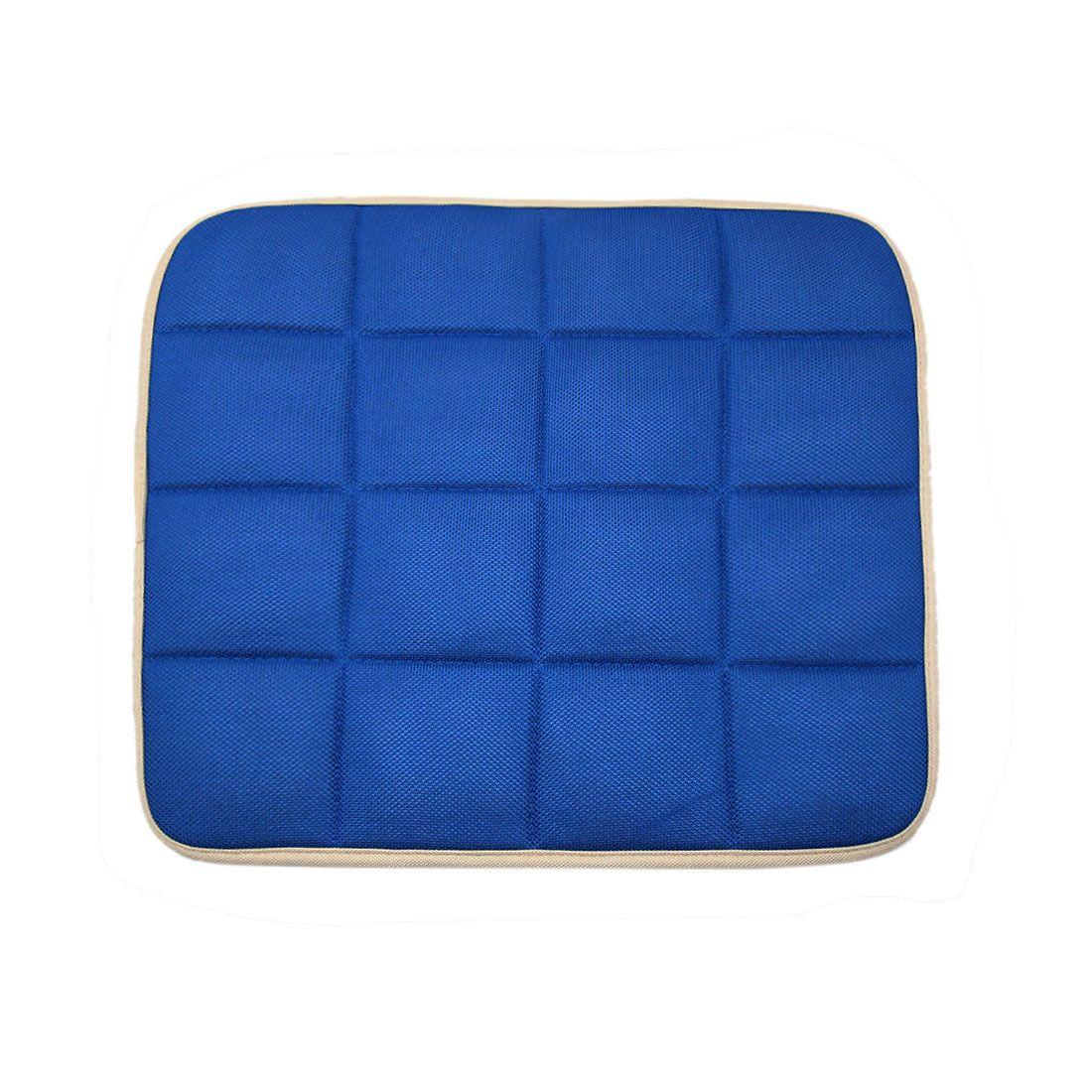Blue Square Shaped Logo - Blue Square Shaped Bamboo Charcoal Filled Car Auto Seat Cushion Mat