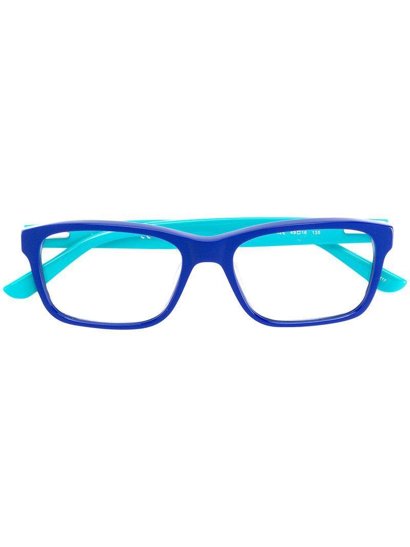 Blue Square Shaped Logo - Lacoste Square Shaped Glasses in Blue