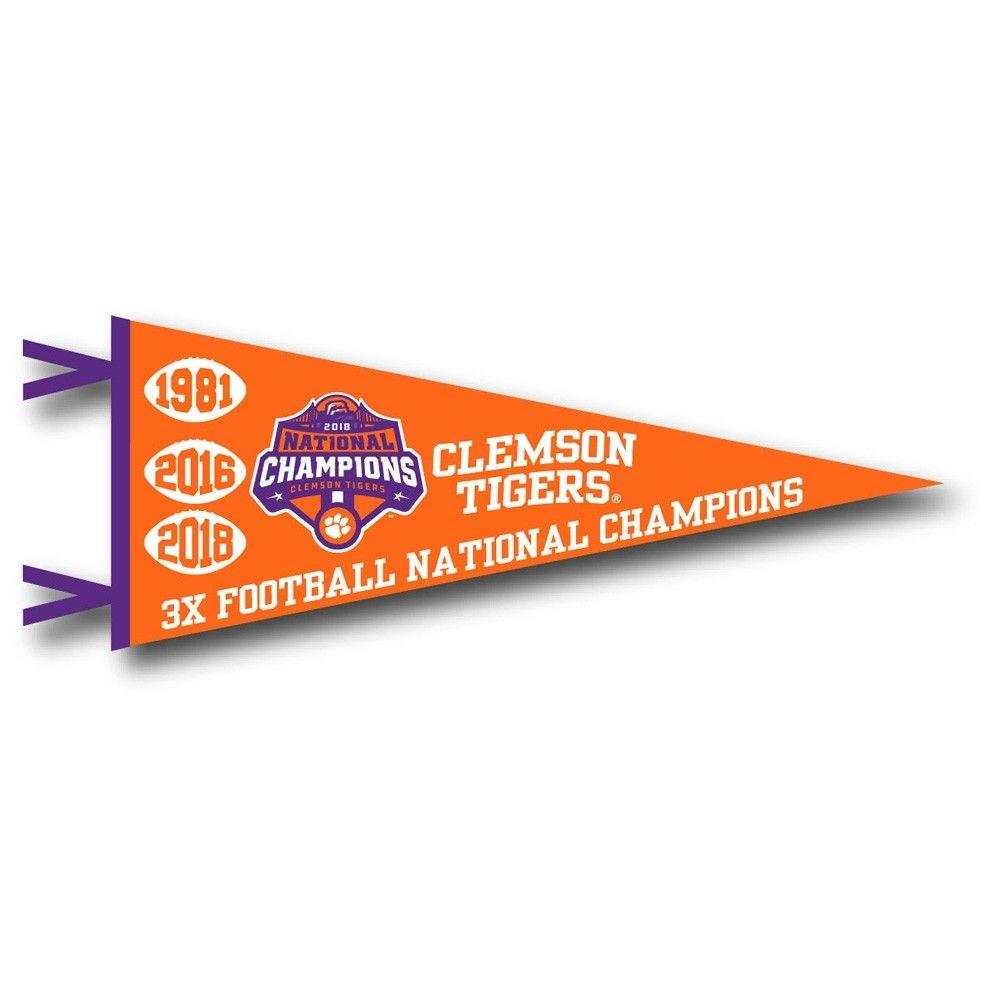 Three Orange Logo - National Championship Three Time Logo Pennant