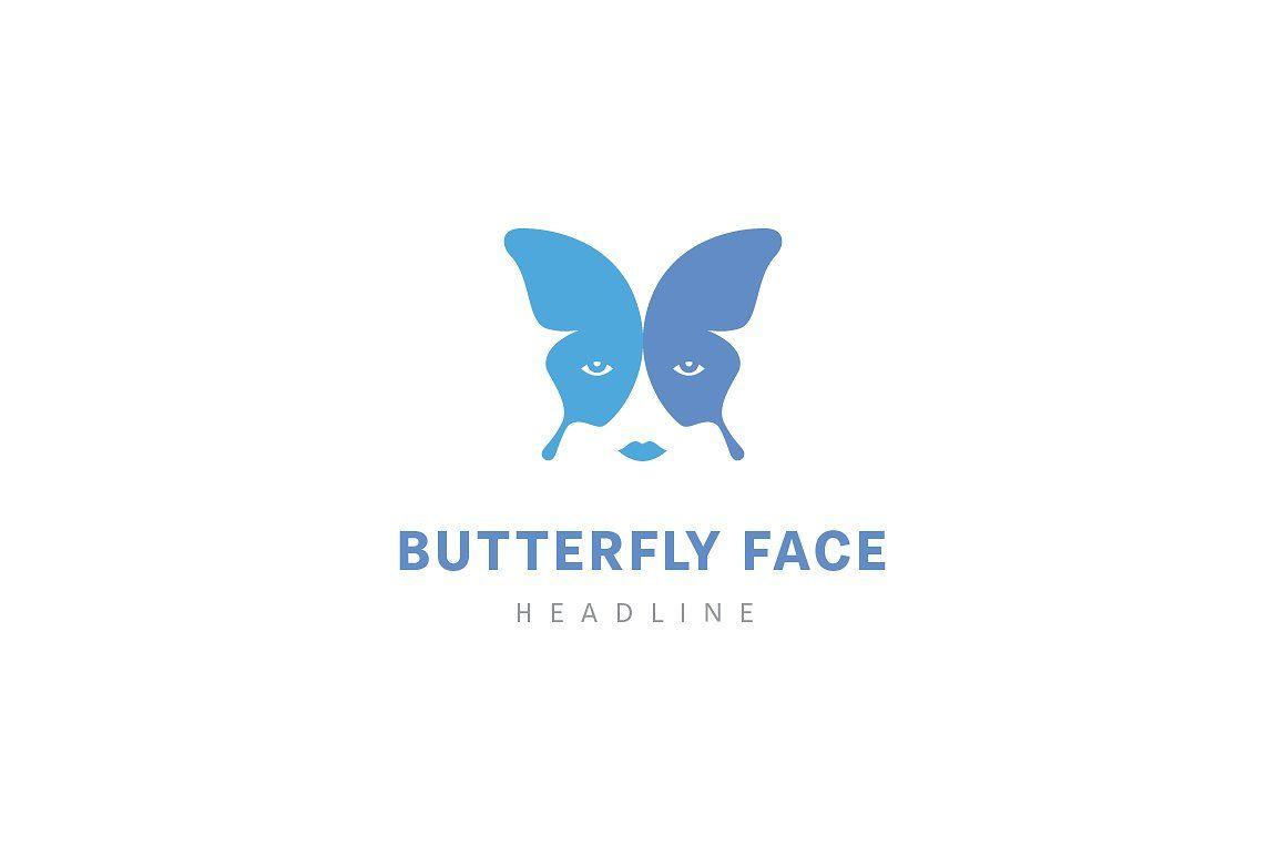 Butterfly Face Logo - Butterfly face logo. ~ Logo Templates ~ Creative Market