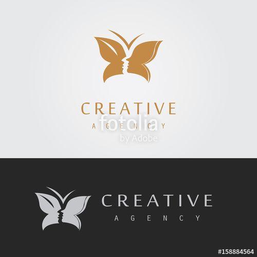Butterfly Face Logo - Butterfly Face Logo Stock Image And Royalty Free Vector Files