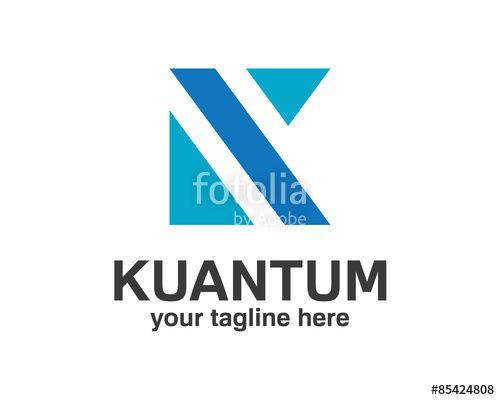 Blue Square Shaped Logo - Business corporate letter K logo design template. Square shape ...