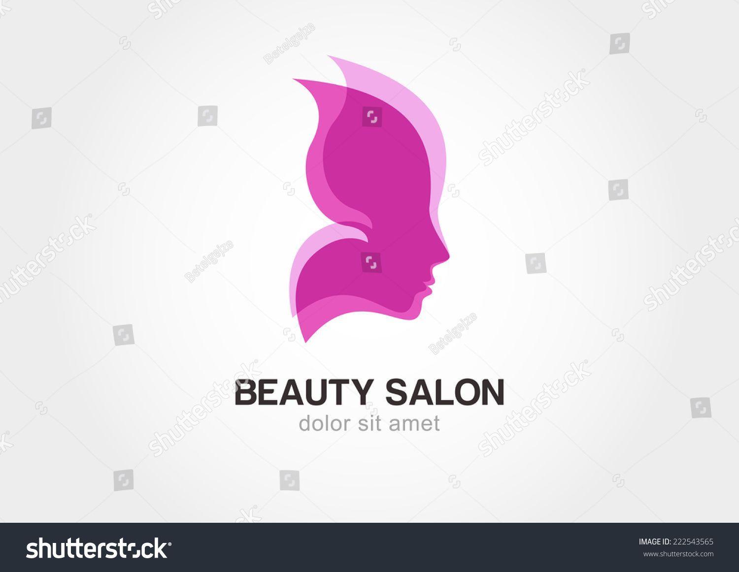 Butterfly Face Logo - Woman's face in pink butterfly wings. Abstract design concept for ...