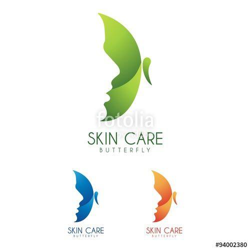 Skin Logo - Butterfly Skin Care Logo. Logo for beauty salon, hair, face and skin ...