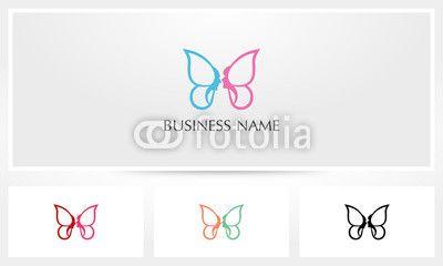 Butterfly Face Logo - Butterfly Wings Couple Men Woman Face Logo | Buy Photos | AP Images ...