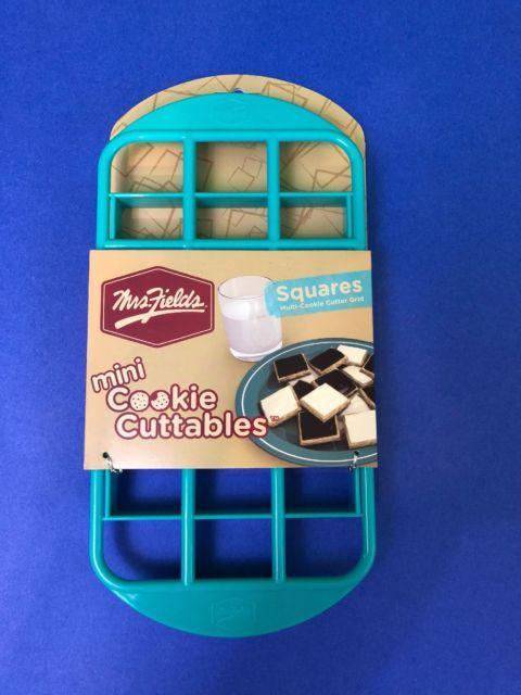 Blue Square Shaped Logo - Mrs. Fields Mini Cuttables Square Shaped Cookie Cutter Blue | eBay