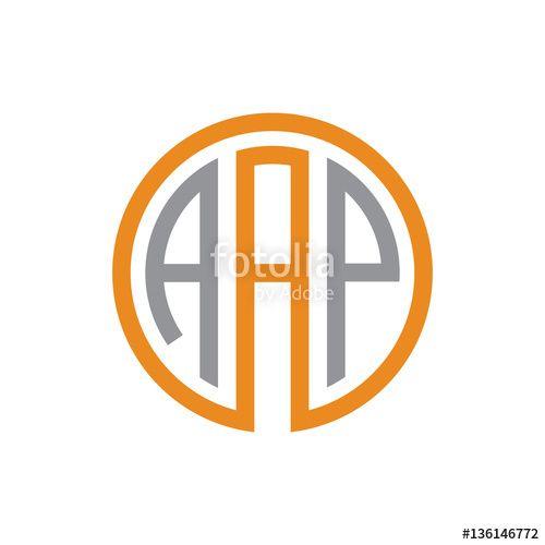 Three Orange Logo - initial three letter logo circle grey orange