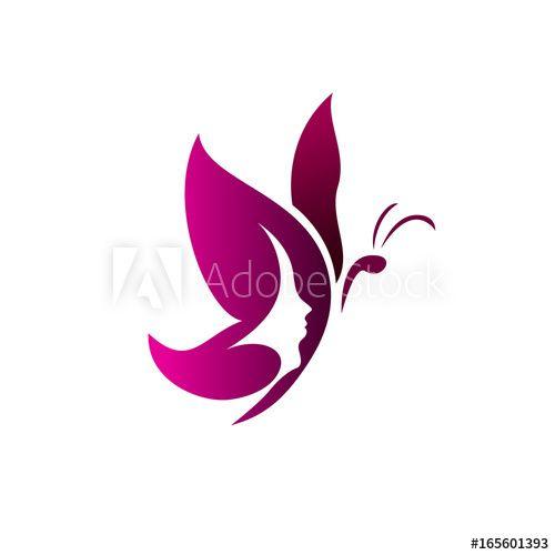 Butterfly Face Logo - butterfly beauty face - Buy this stock vector and explore similar ...