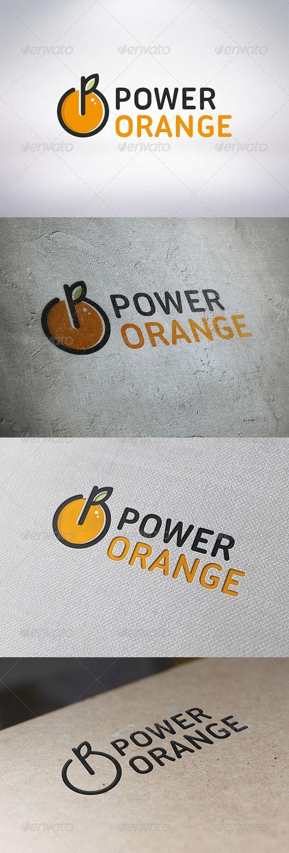 Three Orange Logo - Power Orange Logo Template #GraphicRiver color version