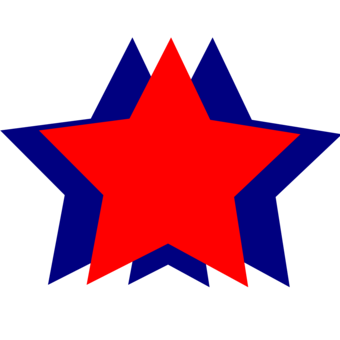 Red and Blue Star Logo - Blue Star Red Green Drawing free commercial clipart, Star