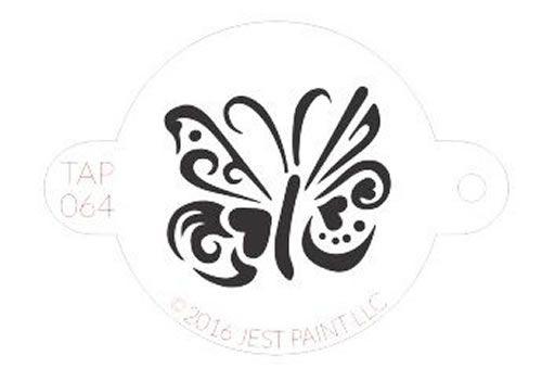 Butterfly Face Logo - TAP Face Painting Stencil Ornate Butterfly