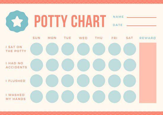 Red and Blue Star Logo - Red Blue Star Pattern Potty Training Reward Chart - Templates by Canva