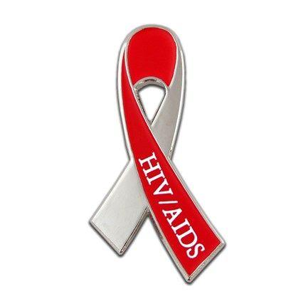Aids Ribbon Logo - Awareness Pins | HIV / AIDS Awareness Ribbon Pin | PinMart | PinMart