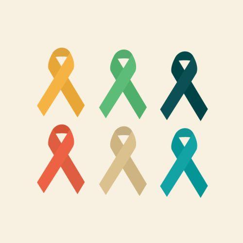 Aids Ribbon Logo - 6 color ribbon logo design vector material AIDS_Download free vector ...