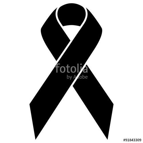 Aids Ribbon Logo - Awareness Ribbon / Aids, Cancer, Breast Cancer / Symbol, Icon, Black ...