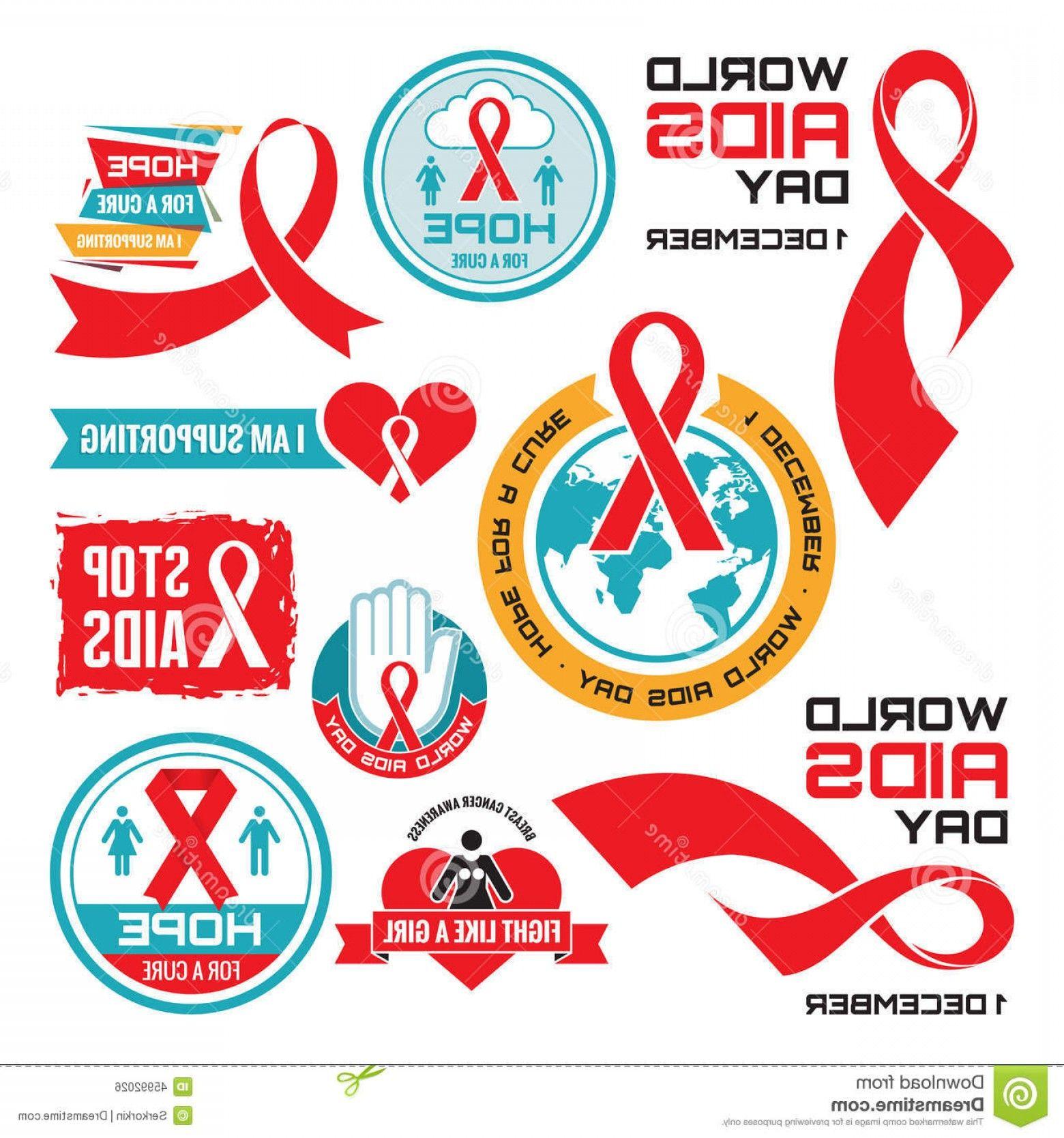 Aids Ribbon Logo - Stock Illustration Aids Vector Badges Collection World Aids Day ...